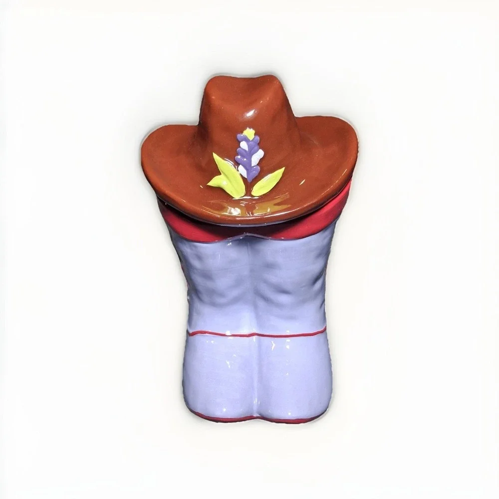 Destination Holiday Cowboy Boot Cookie Jar Salt Pepper Shaker Texas Hat Set 4pc